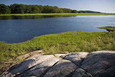 Essex River and salt marshes at high tide