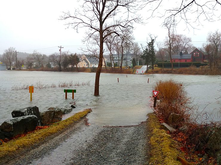 flooded drive way