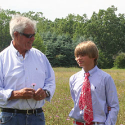 John Morris and grandson Hans